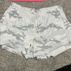 Women's Athletic Shorts in Gray Camo